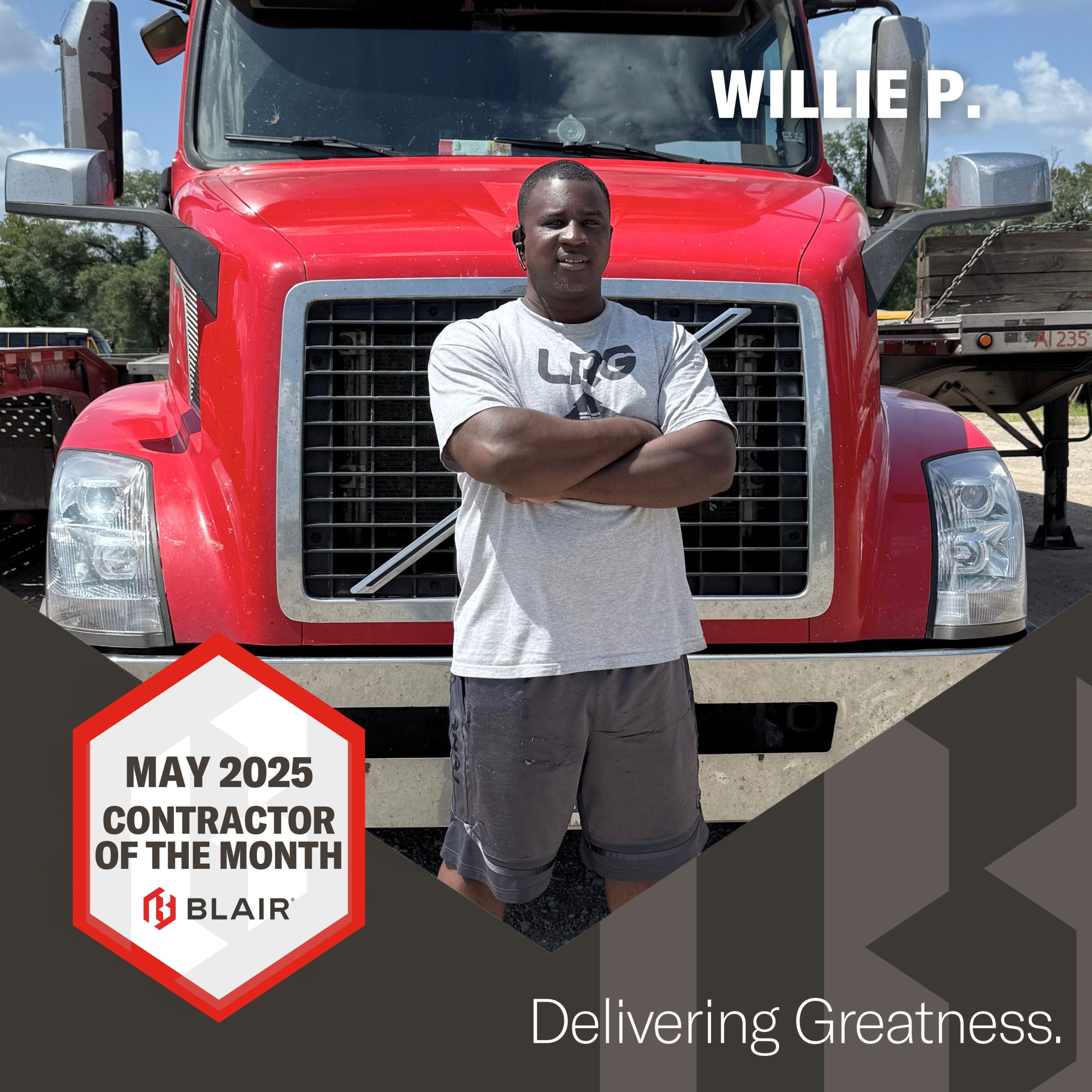 Congratulations to our May Contractor of the Month, Willie P.! - Blair ...